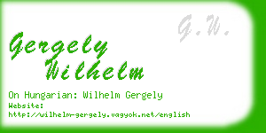 gergely wilhelm business card